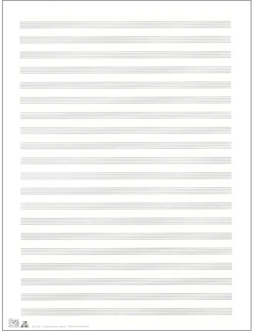 Notenpapier Siestrop mit Hilfslinien